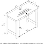 Blackwood writing desk with a single drawer