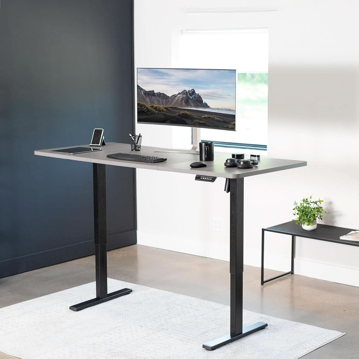 Electric Standing Desk 71x30 Memory Height Adjustment-1