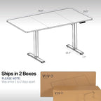 Electric Standing Desk 71x30 Memory Height Adjustment-2