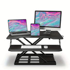 Foldable Standing Automatic Lifting Computer Table Desk-0