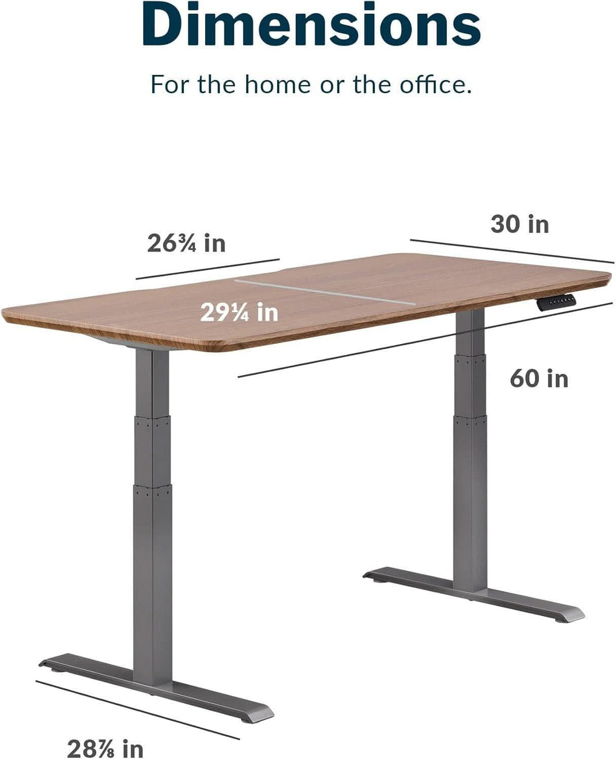 Electric Standing Desk 60x30 Memory Presets Studio-1