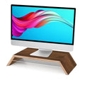 Black walnut monitor riser with storage underneath
