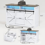 White Filing Cabinet Features Integrated Power Outlet-1