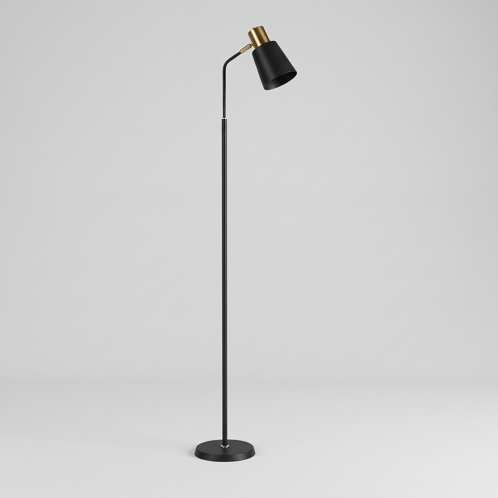 Black LED Floor Reading Lamp — product hero shot