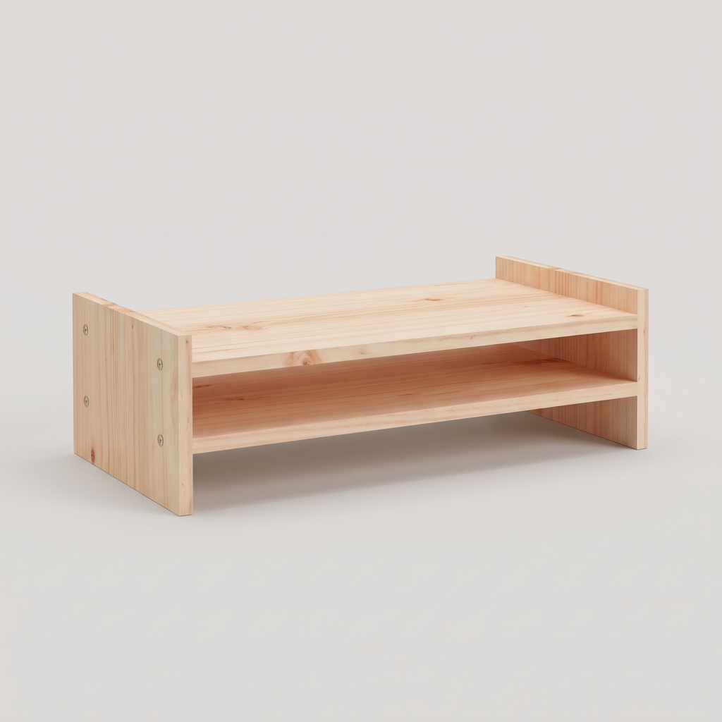 Riva Solid Pine Monitor Riser 50 x 27 x 15cm — product hero shot