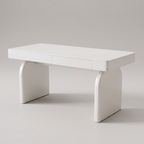 Como White Executive Desk with Drawers 63 inch — product hero shot
