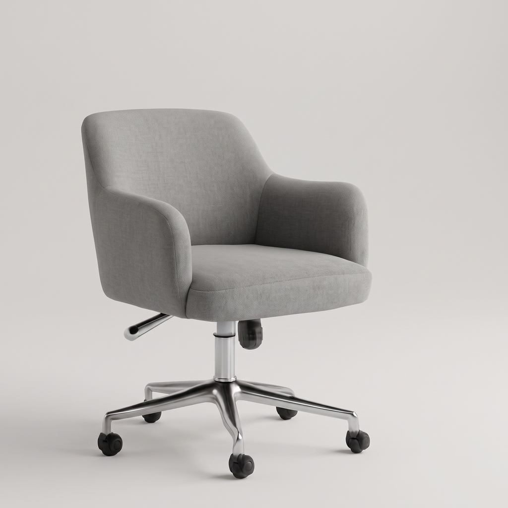 Nova Light Grey Swivel Office Chair — product hero shot