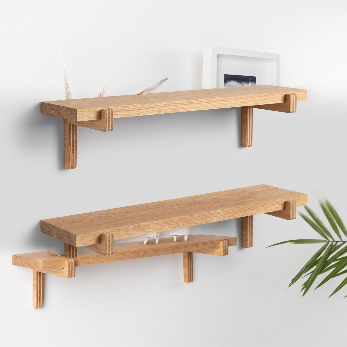 Valdo Oak Floating Wall Shelves — product hero shot