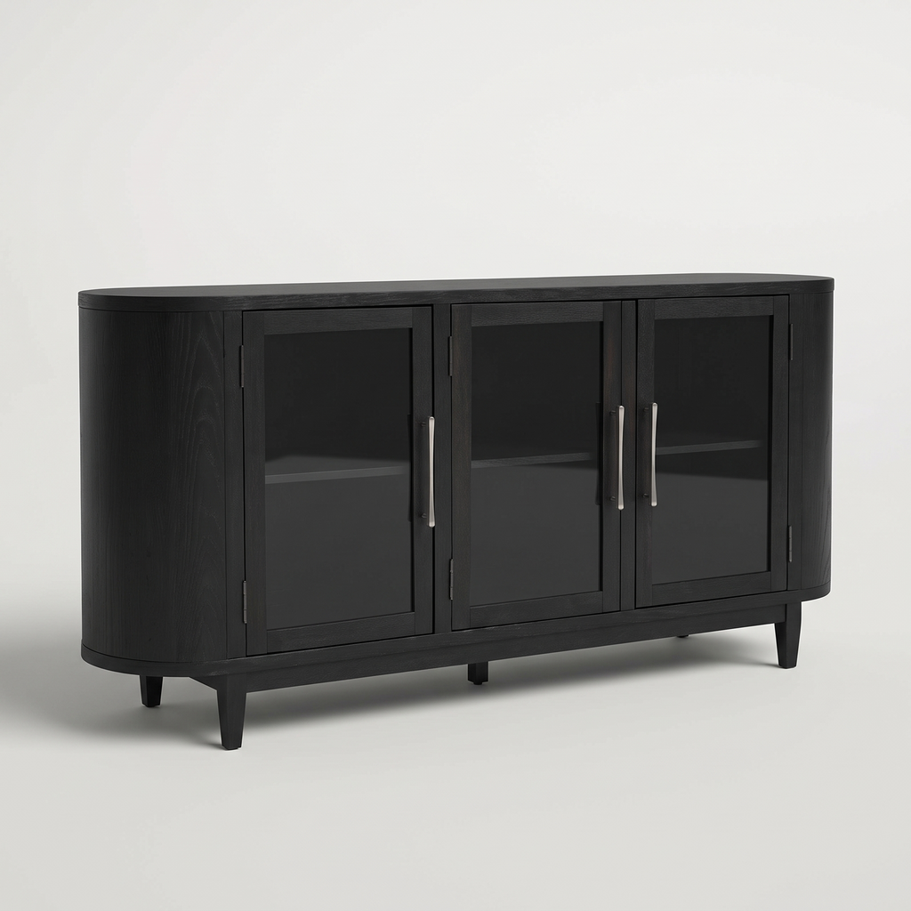 Rowanbeck Office Credenza, Black — product hero shot