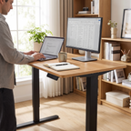 Forme Electric Standing Desk 120cm — in use at standing height