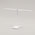 Chiara Double Arm Banker Lamp, White — product hero shot