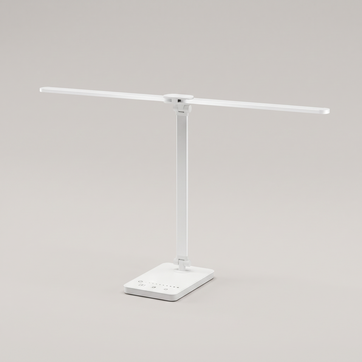 Chiara Double Arm Banker Lamp, White — product hero shot