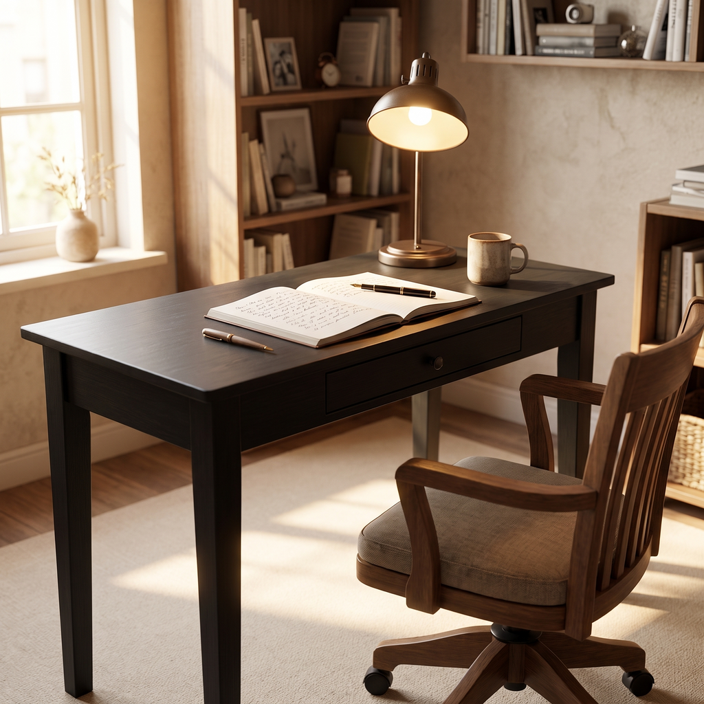 Jaya Blackwood Writing Desk Large — in a study