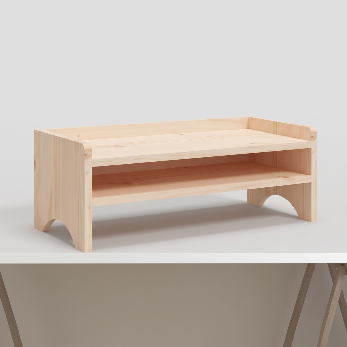 Riva Solid Pine Monitor Riser 50 x 24 x 16cm — product hero shot
