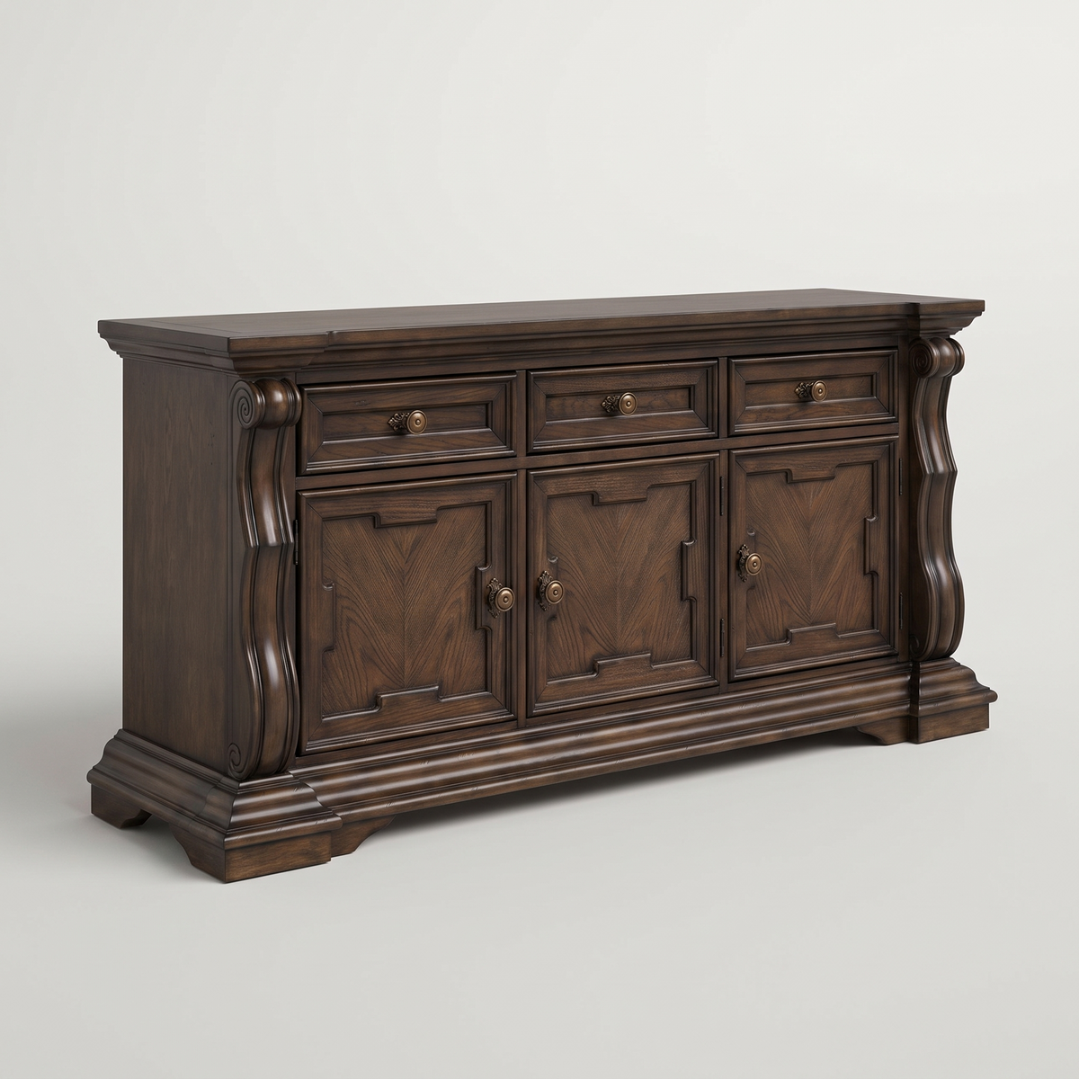 Maylee Office Sideboard, Dark Brown — product hero shot