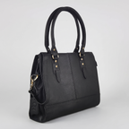 The Signature Leather Laptop Bag, Black 15 inch — product hero shot