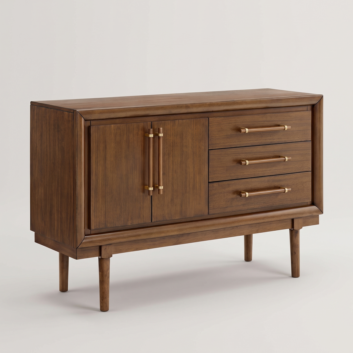 Lyncott Office Credenza, Brown — product hero shot