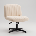 Aria Beige Cross Leg Swivel Chair — product hero shot