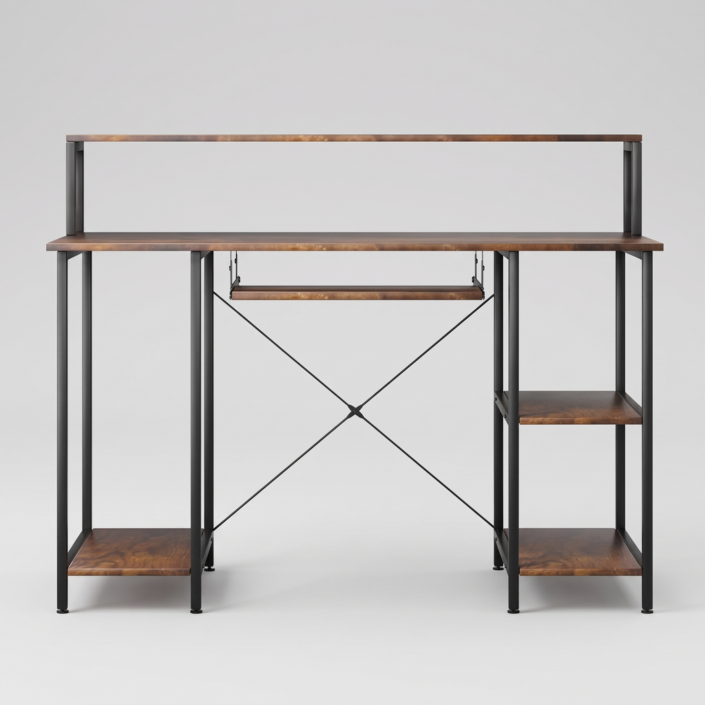 Brown Computer Desk — product hero shot