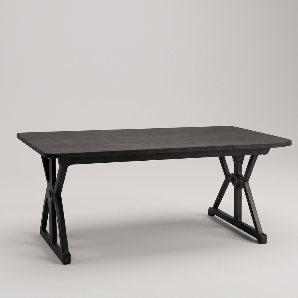 Ravenna Black Oak Writing Desk 71 inch — product hero shot