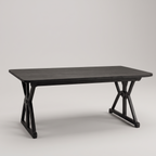 Ravenna Black Oak Writing Desk 71 inch — product hero shot