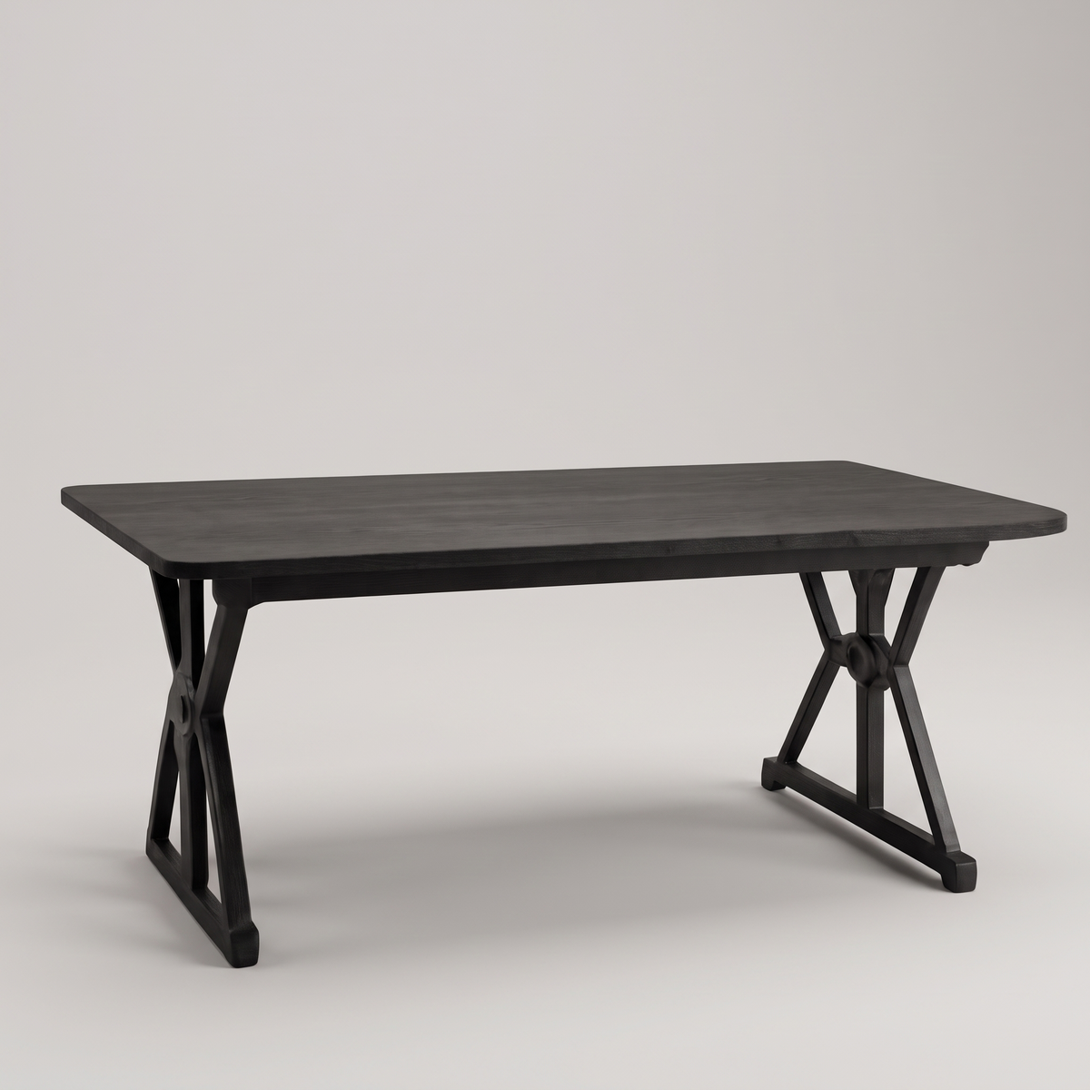 Ravenna Black Oak Writing Desk 71 inch — product hero shot