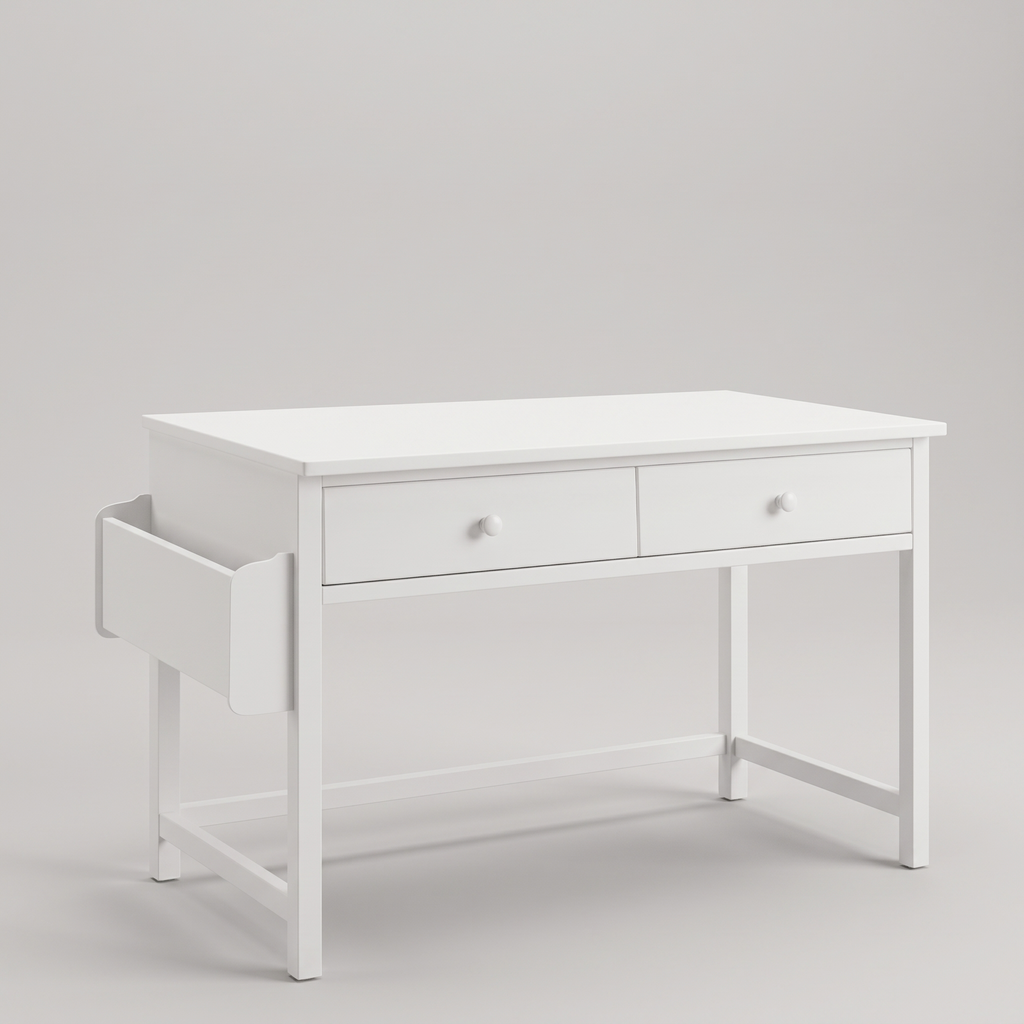Lucca White Compact Writing Desk 32 inch — product hero shot