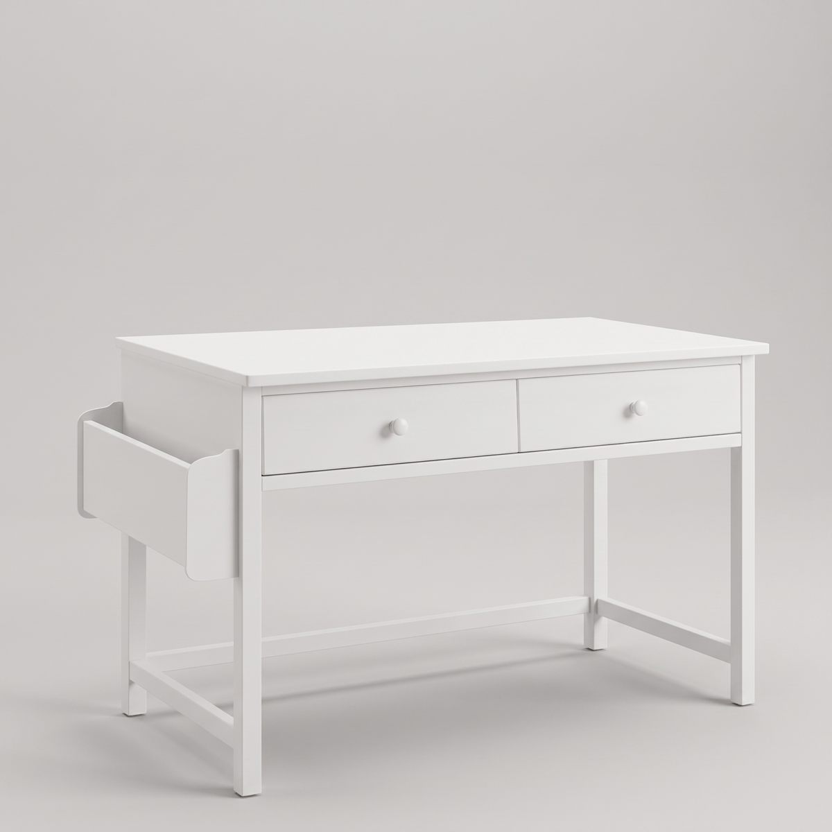 Lucca White Compact Writing Desk 32 inch — product hero shot