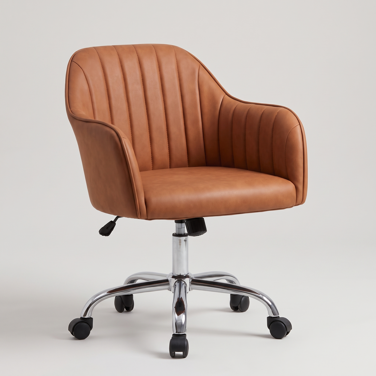 Sable Brown Faux Leather Task Chair — product hero shot