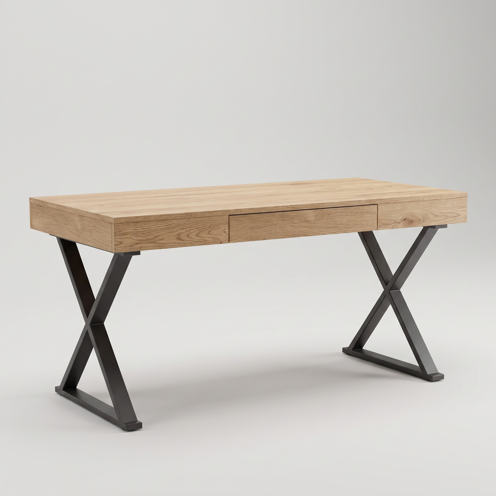 Modena Light Oak Executive Desk 71 inch — product hero shot
