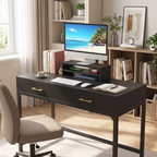 Computer Desk with Detachable Monitor Stand — in a home office