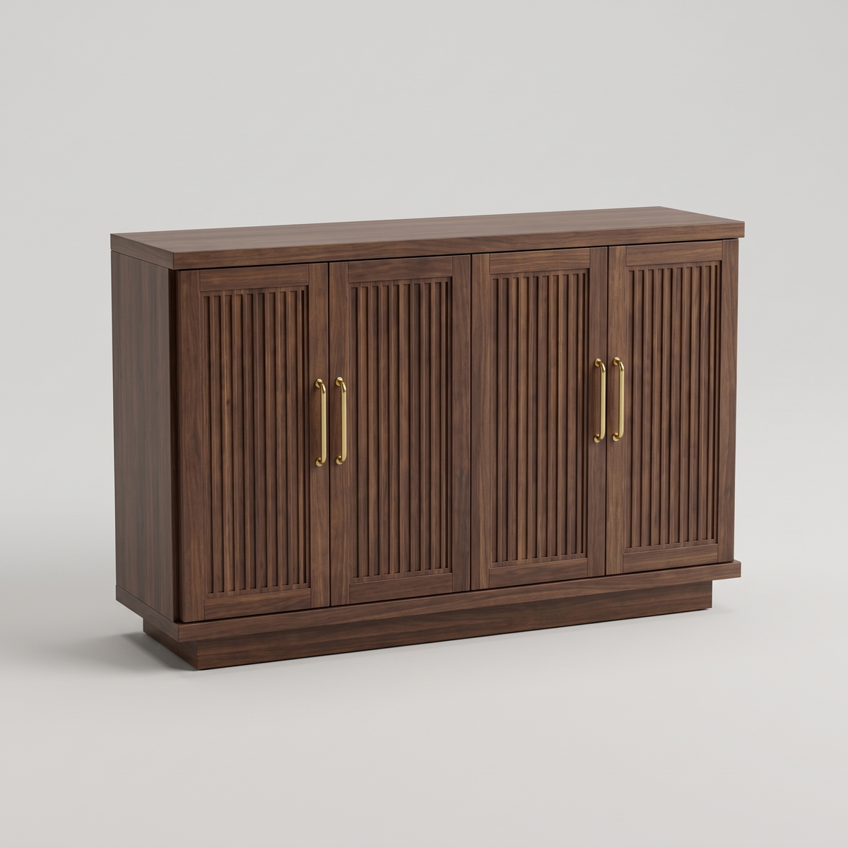 Fluted Walnut Sideboard with Adjustable Shelves — product hero shot