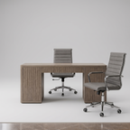 Cremona Grey Alder Executive Desk and Chair Set 61 inch — product hero shot