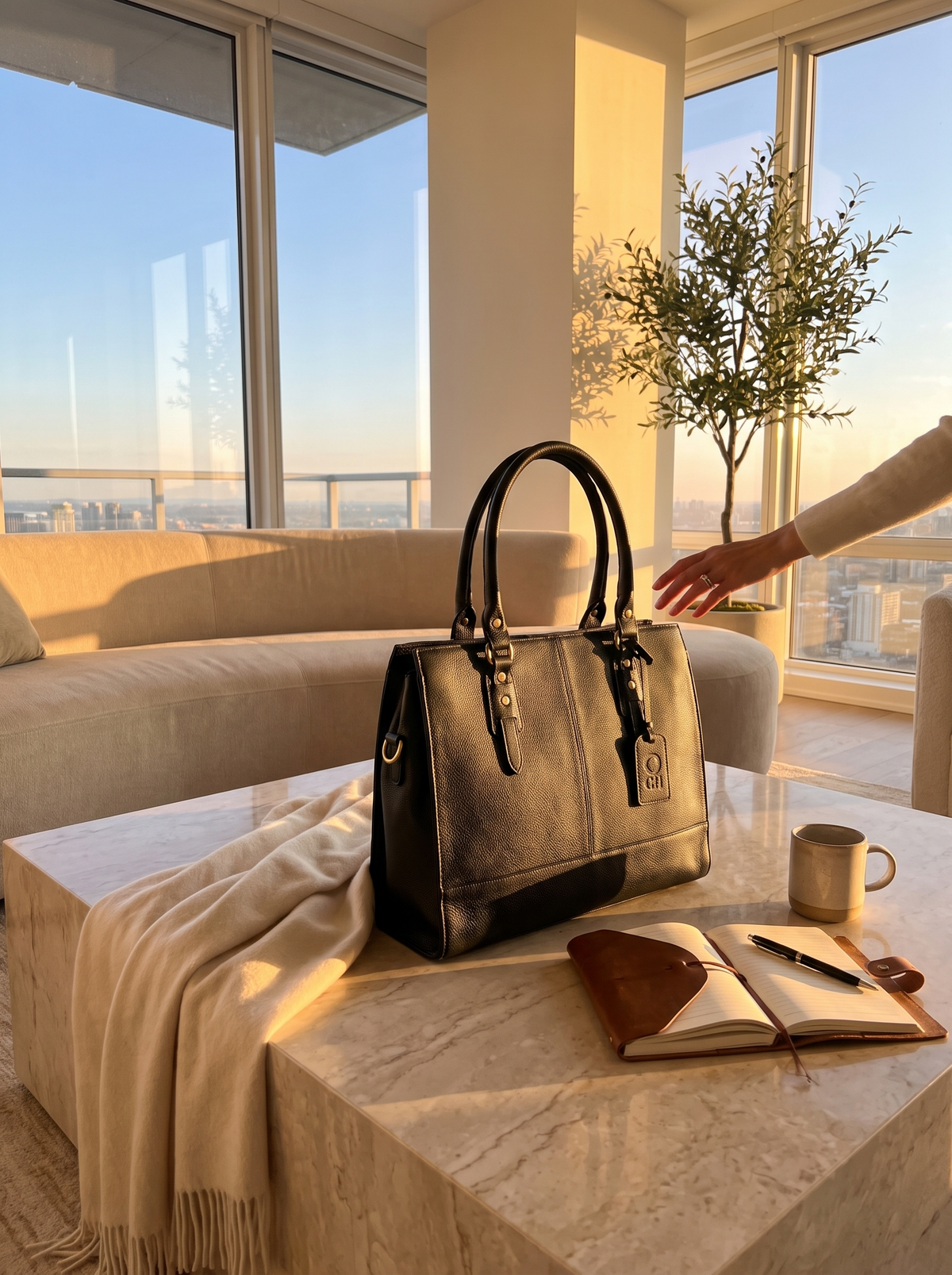 Black Leather Laptop Bag 15 Inch craftsmanship