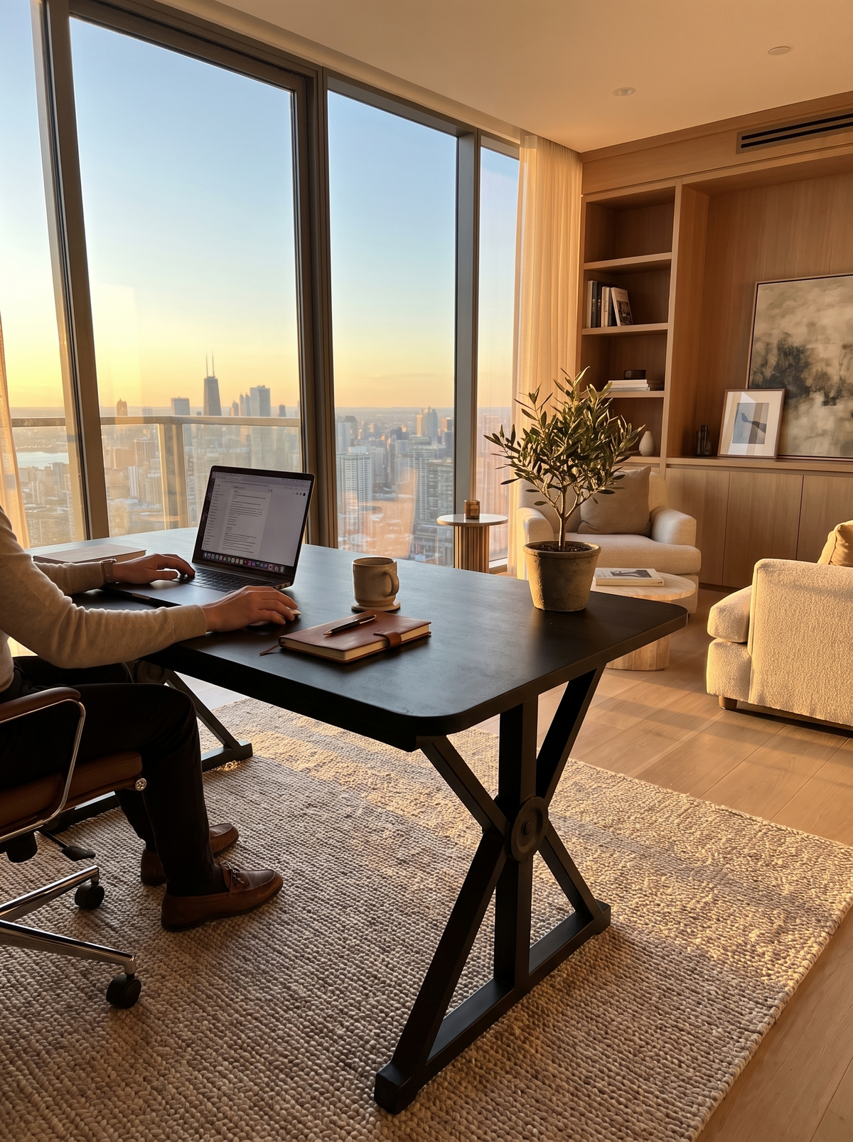 Ravenna Writing Desk wide surface