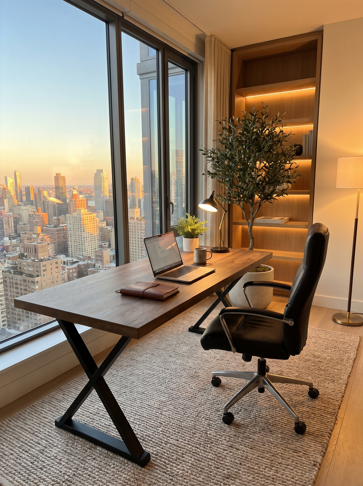 Modena Light Oak Executive Desk