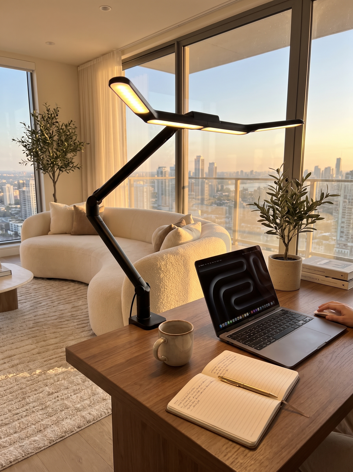 Luce Clamp Lamp aimed at work