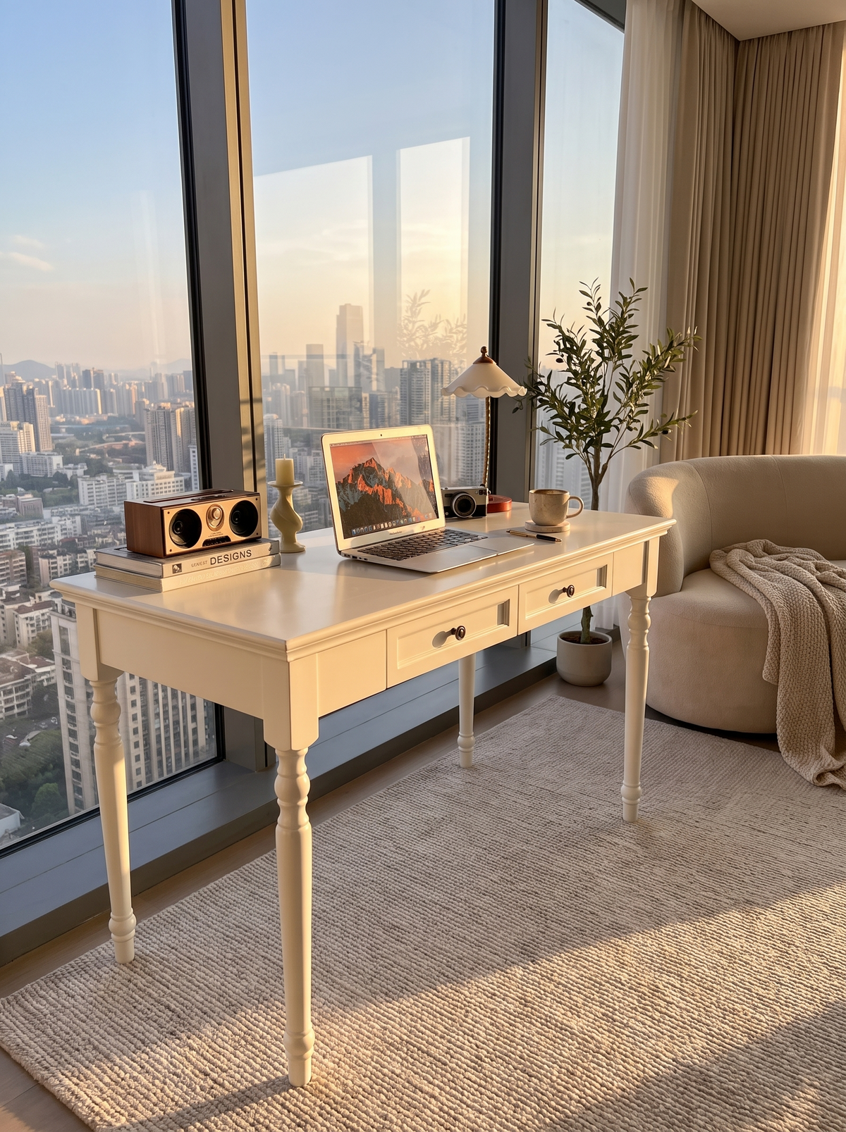 Verona Solid Wood Writing Desk