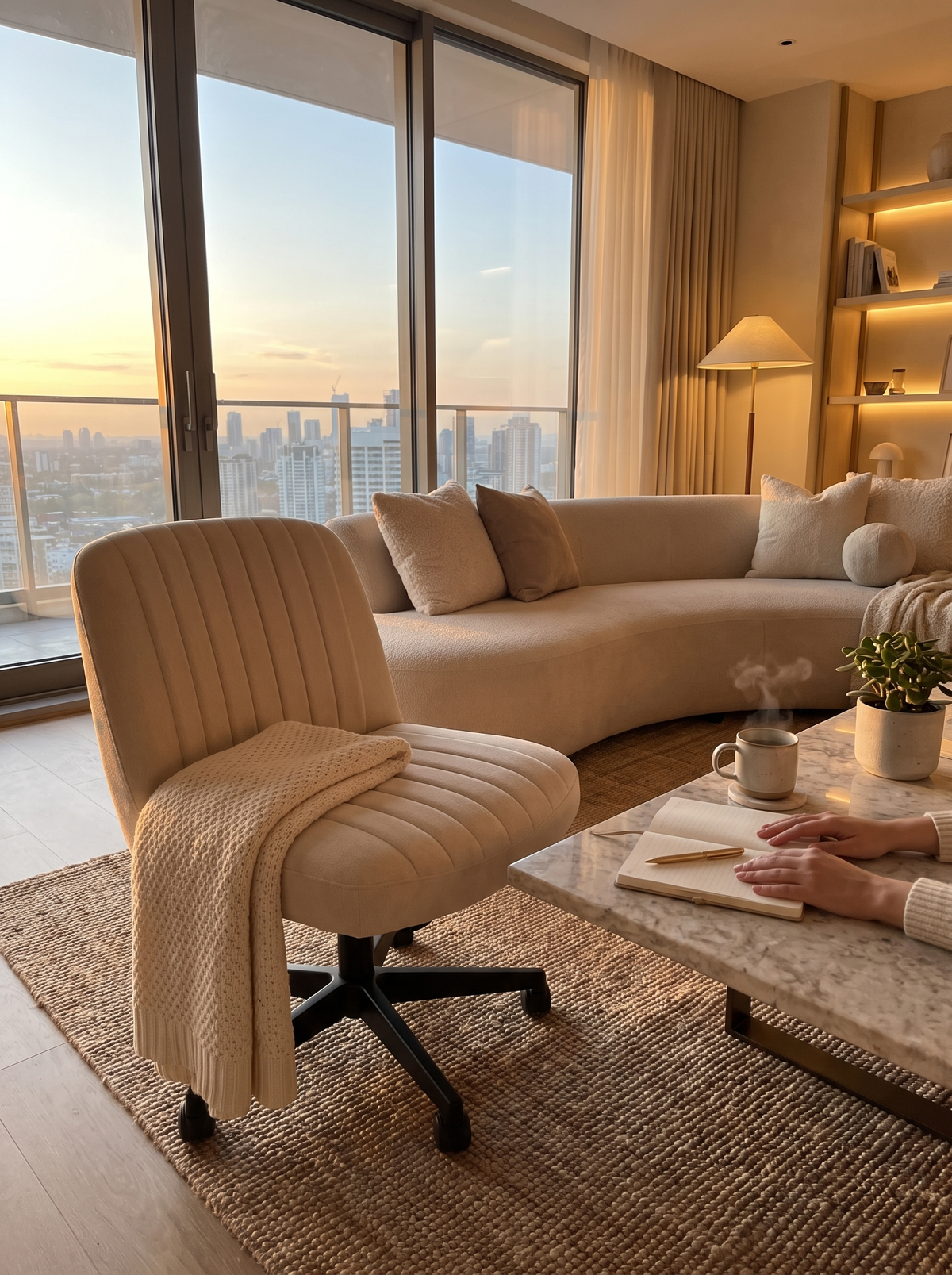 Aria Chair swivel in a home