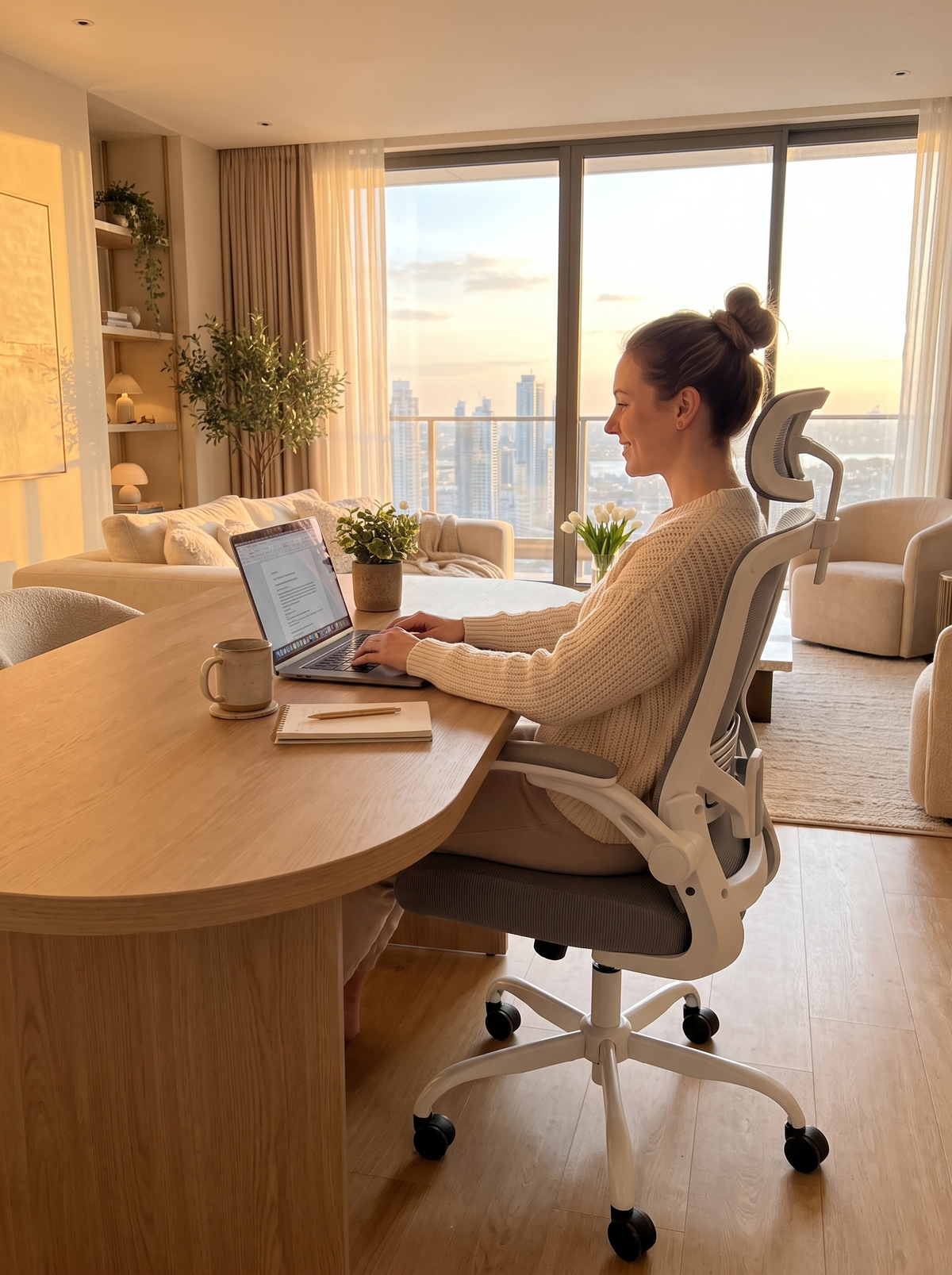 Ergonomic mesh chair posture support