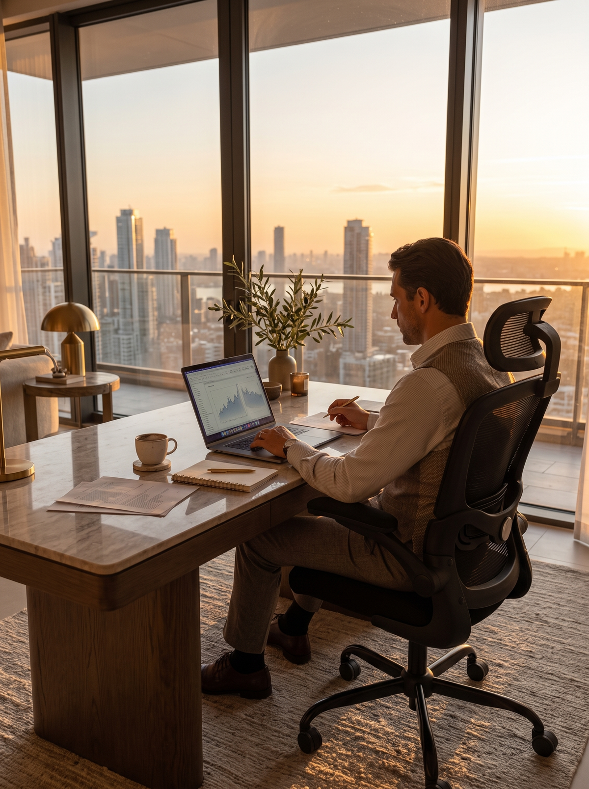 Sturdy black mesh office chair