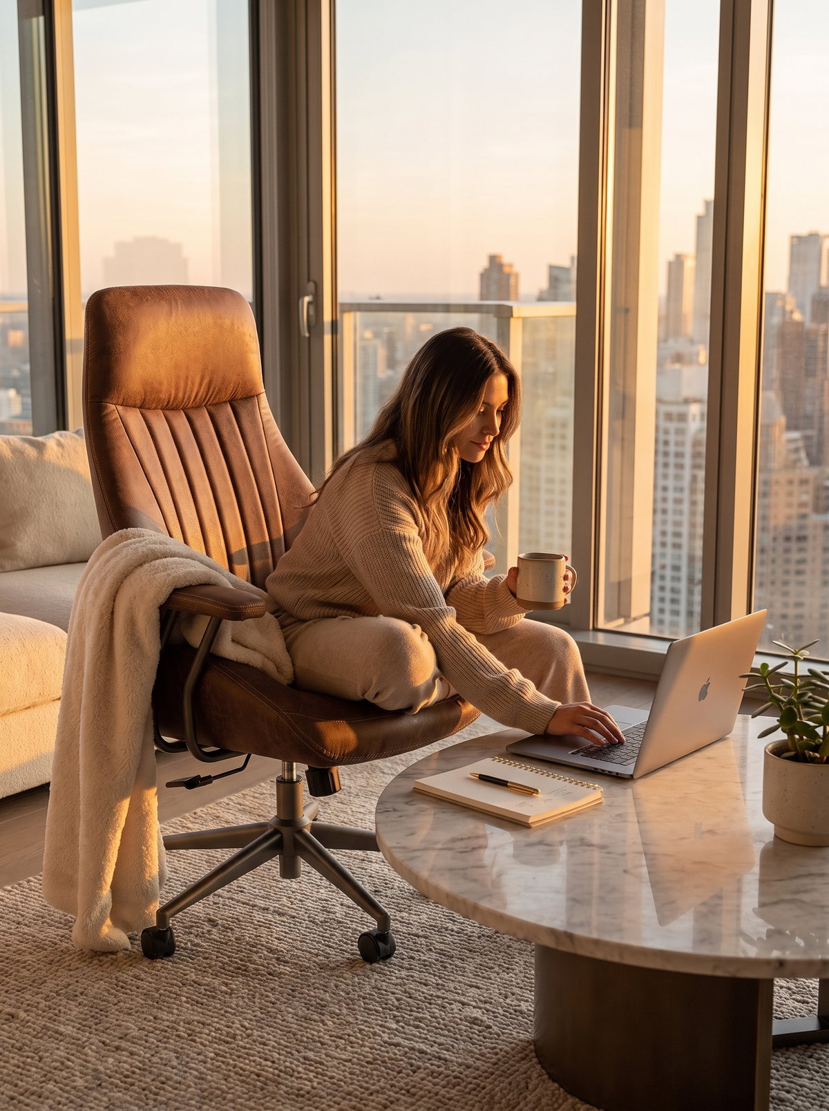 Dark brown executive office chair