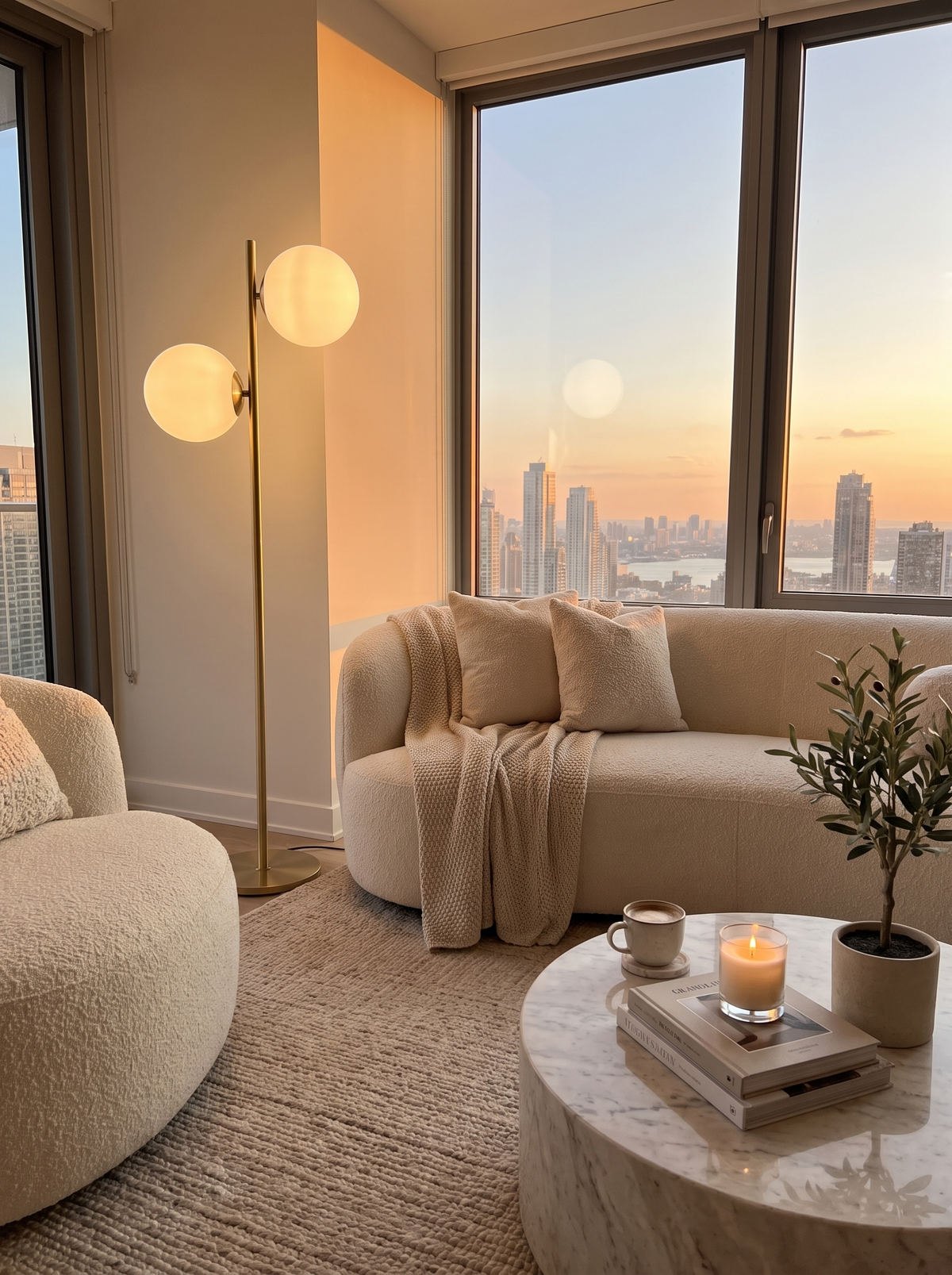 Versonnex glass floor lamp lifestyle 1