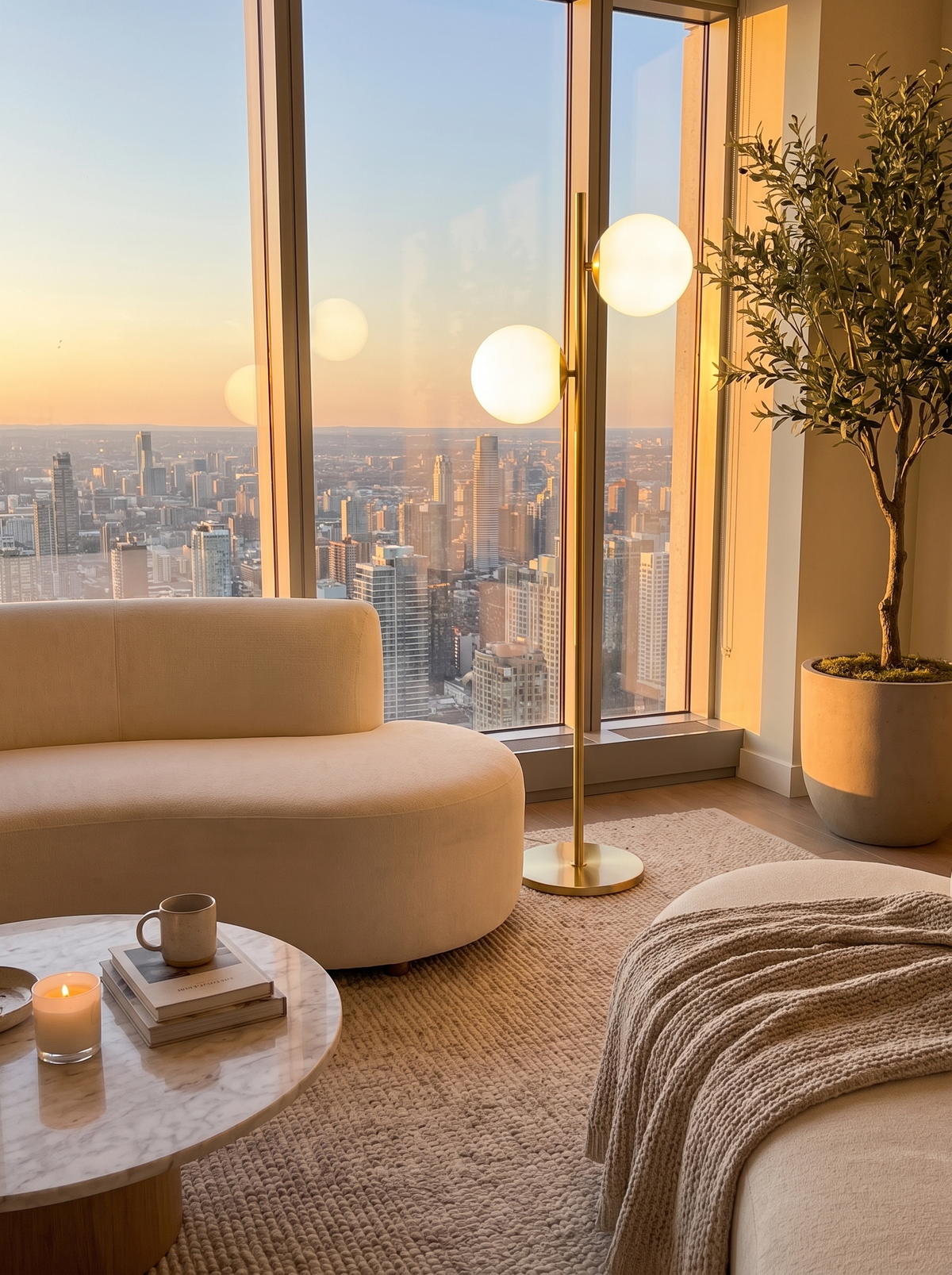 Versonnex glass floor lamp lifestyle 2