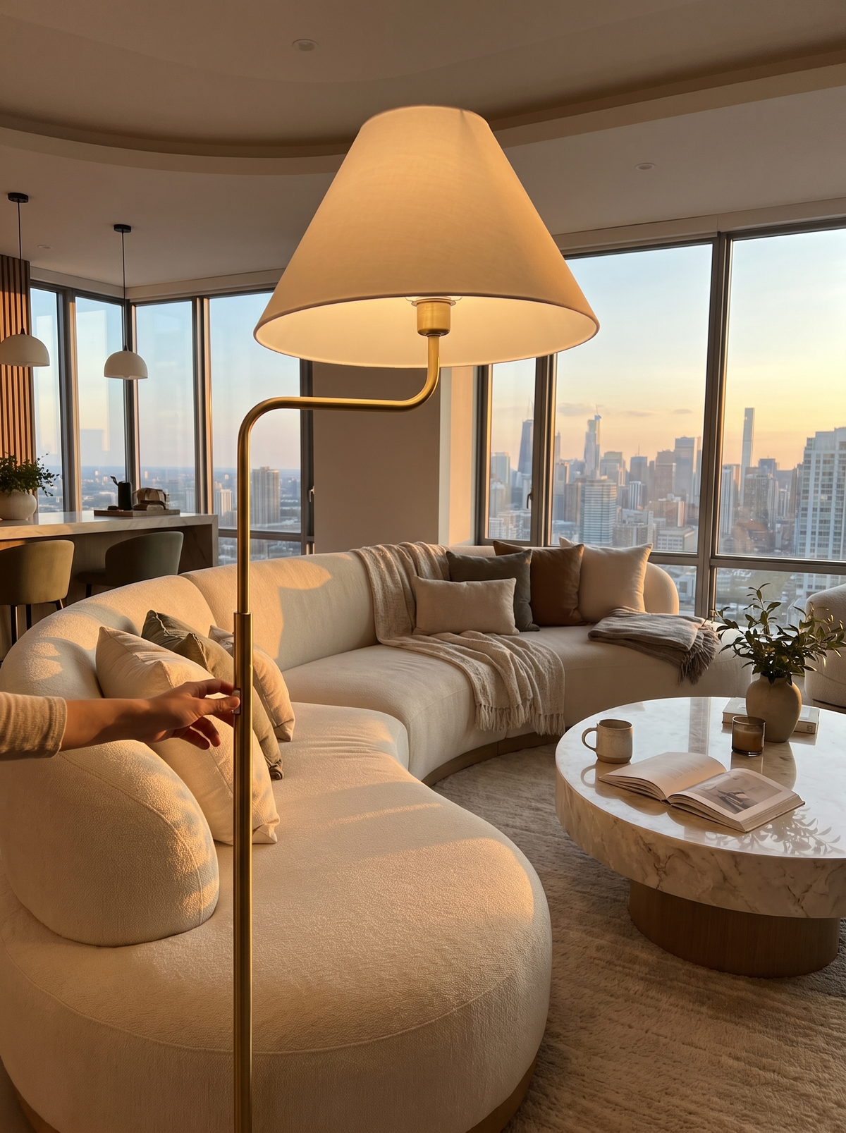Leninskiy cotton floor lamp lifestyle 3