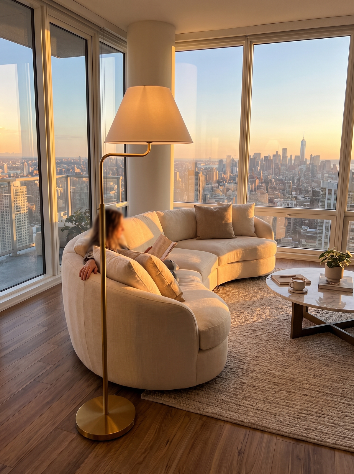 Leninskiy cotton floor lamp lifestyle 1