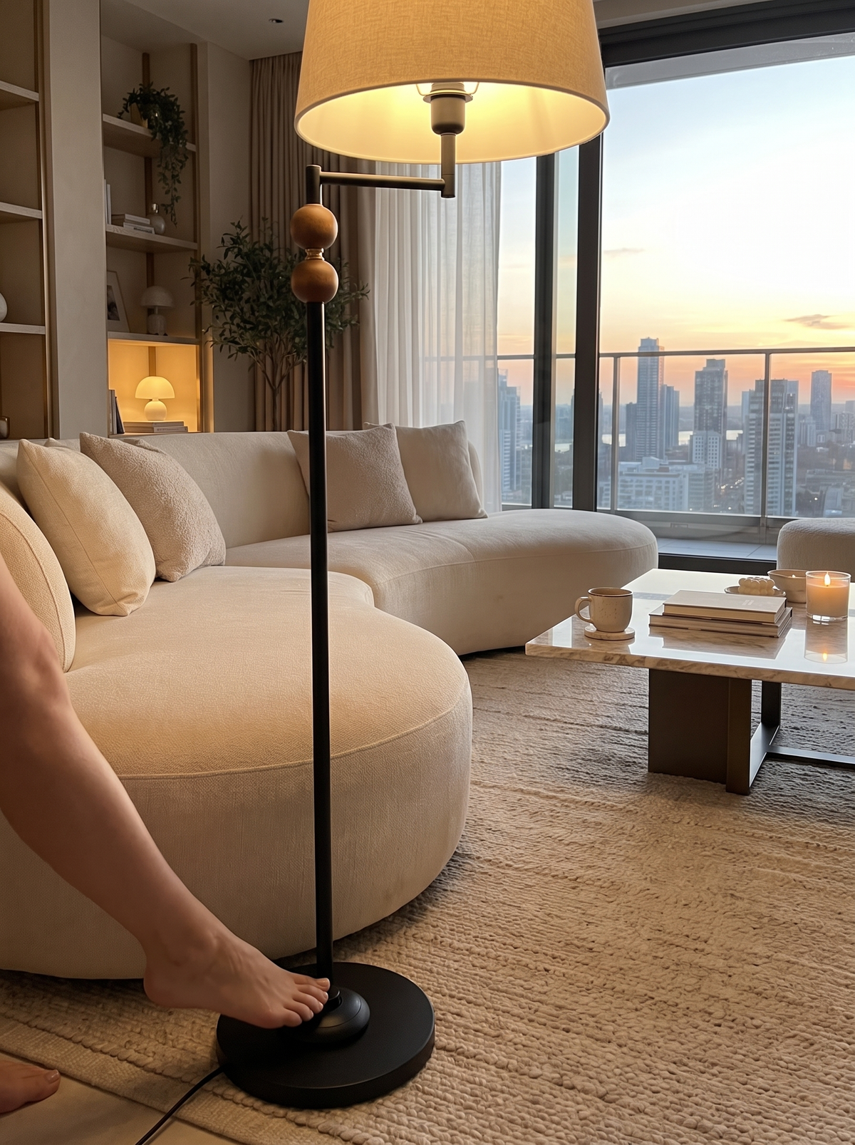 Wasserburg wood floor lamp lifestyle 3