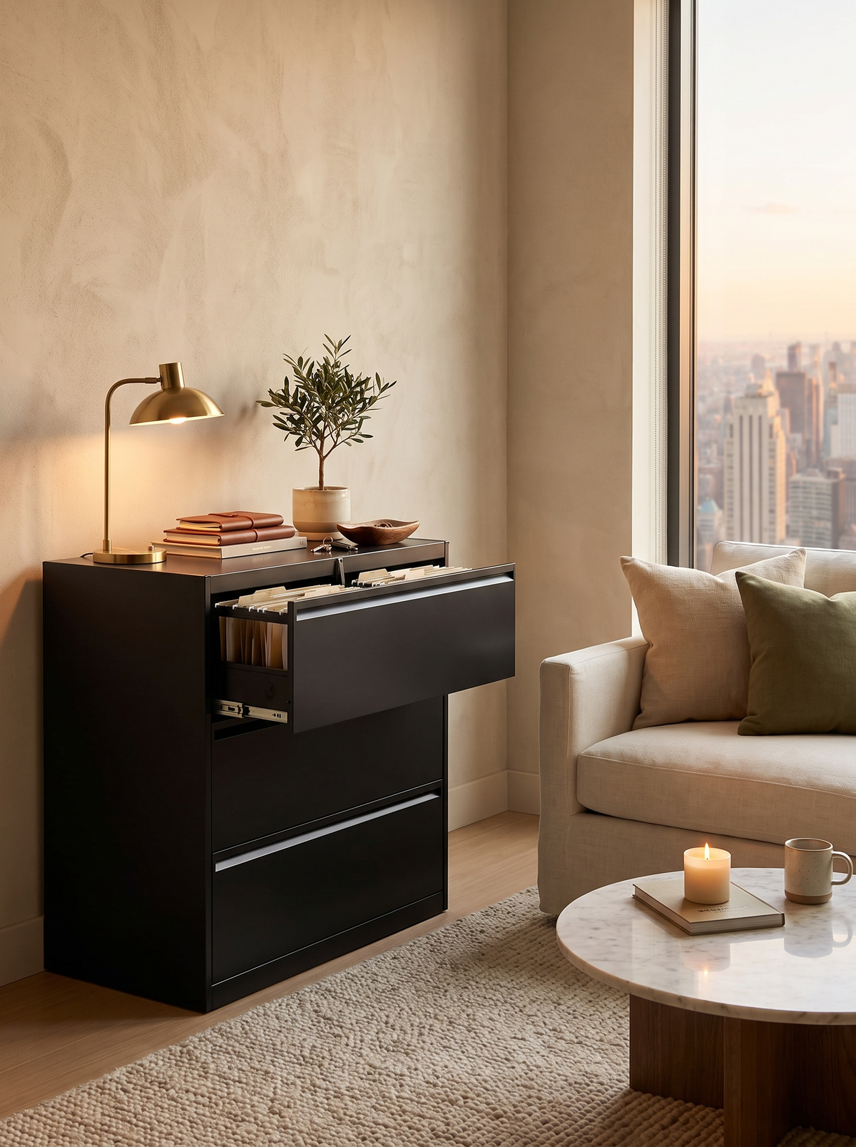 Lateral filing cabinet lifestyle 1