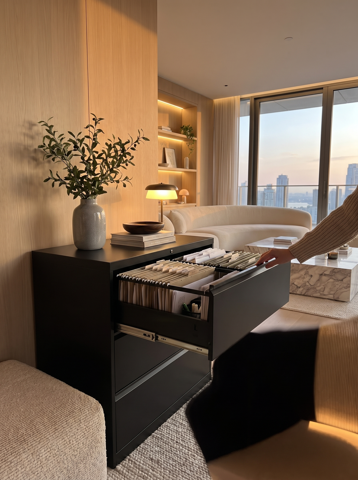 Lateral filing cabinet lifestyle 2