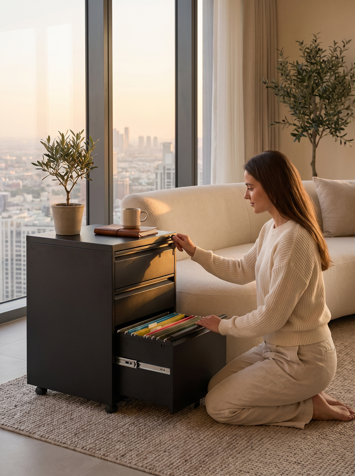 Rolling metal cabinet lifestyle 2